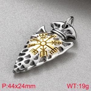 Stainless Steel Gold-plating Pendant - KP130635-TLX