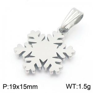 Women Stainless Steel Snowflake Pendant - KP130659-Z