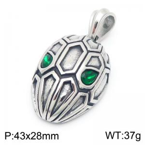 Unisex Stainless Steel Alien Head Pendant - KP130732-KJX