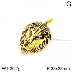 Stainless Steel Gold-plating Pendant - KP130754-NT
