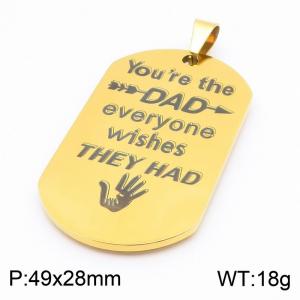 Father's Day gift stainless steel military badge pendant - KP130893-Z