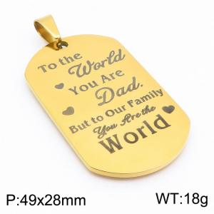 Father's Day gift stainless steel military badge pendant - KP130901-Z