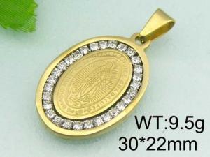 Stainless Steel Gold-plating Pendant - KP29558-KL