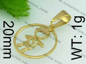 Stainless Steel Gold-plating Pendant - KP33301-Z