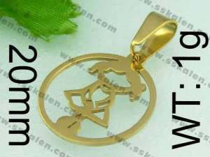 Stainless Steel Gold-plating Pendant - KP33302-Z