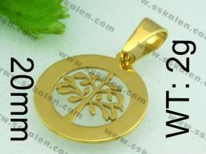 Stainless Steel Gold-plating Pendant - KP33305-Z