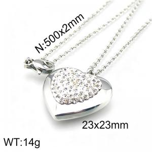 Stainless Steel Stone&Crystal Pendant - KP39024-Z