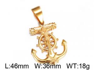 Stainless Steel Gold-plating Pendant - KP41501-D