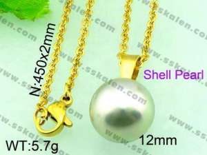 SS Shell Pearl Pendant - KP41798-Z
