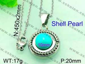 SS Shell Pearl Pendant - KP41808-Z