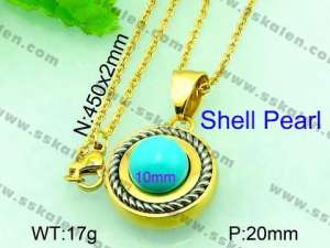 SS Shell Pearl Pendant - KP41810-Z