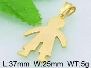 Stainless Steel Gold-plating Pendant  - KP41876-Z