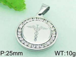 Stainless Steel Stone & Crystal Pendant - KP42935-KL