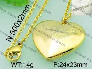 Stainless Steel Gold-plating Pendant  - KP43263-Z
