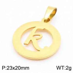 Stainless Steel Gold-plating Pendant - KP44026-Z