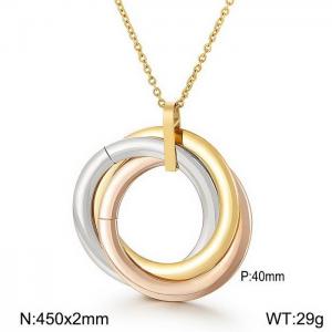 Stainless Steel Gold-plating Pendant - KP45107-K