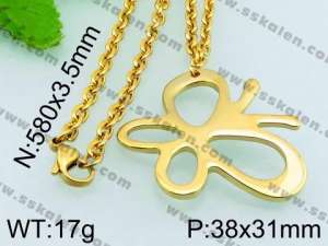 Stainless Steel Gold-plating Pendant - KP45350-Z