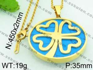 Stainless Steel Gold-plating Pendant - KP45869-K