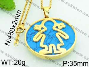 Stainless Steel Gold-plating Pendant - KP45874-K