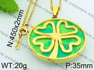 Stainless Steel Gold-plating Pendant - KP45917-K