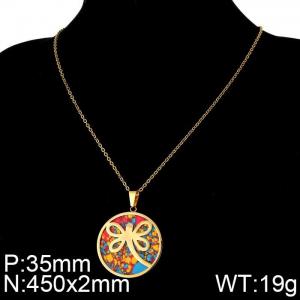 Stainless Steel Gold-plating Pendant - KP45927-K