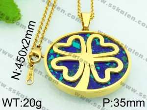 Stainless Steel Gold-plating Pendant - KP45941-K