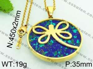 Stainless Steel Gold-plating Pendant - KP45942-K