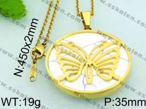 Stainless Steel Gold-plating Pendant - KP45972-K