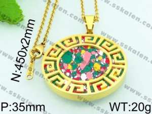 Stainless Steel Gold-plating Pendant - KP46065-K