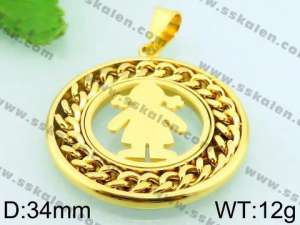 Stainless Steel Gold-plating Pendant - KP47201-K