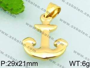 Stainless Steel Gold-plating Pendant - KP48737-Z