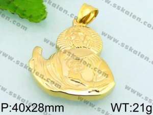 Stainless Steel Gold-plating Pendant - KP48743-Z