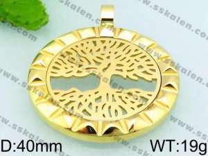 Stainless Steel Gold-plating Pendant - KP48944-K