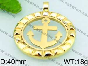 Stainless Steel Gold-plating Pendant - KP48946-K