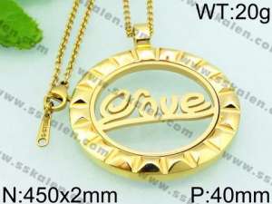 Stainless Steel Gold-plating Pendant - KP48972-K