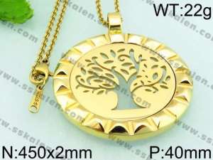 Stainless Steel Gold-plating Pendant - KP48973-K