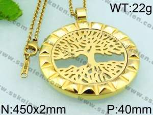 Stainless Steel Gold-plating Pendant - KP48977-K