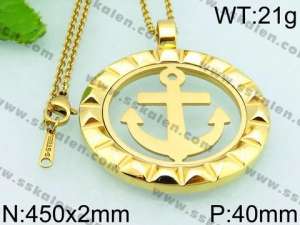 Stainless Steel Gold-plating Pendant - KP48979-K