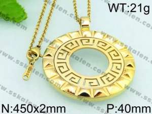 Stainless Steel Gold-plating Pendant - KP48996-K