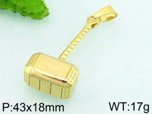 Stainless Steel Gold-plating Pendant - KP49041-THX