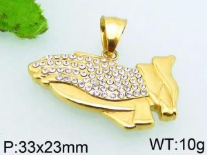 Stainless Steel Gold-plating Pendant - KP49709-JL