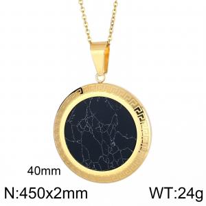 Stainless Steel Gold-plating Pendant - KP50656-K