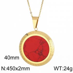 Stainless Steel Gold-plating Pendant - KP50658-K