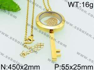 Stainless Steel Gold-plating Pendant - KP52078-Z