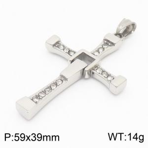Stainless Steel Cross Pendant - KP52266-TOM