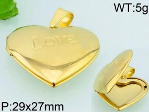 Stainless Steel Gold-plating Pendant - KP52500-HR