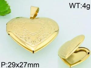 Stainless Steel Gold-plating Pendant - KP52501-HR