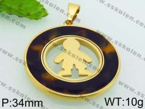 Stainless Steel Gold-plating Pendant - KP52627-CD