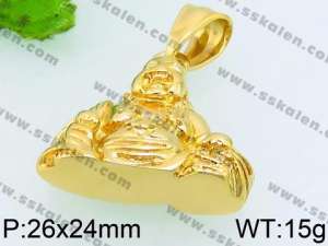 Stainless Steel Gold-plating Pendant - KP53211-JE