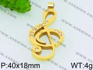 Stainless Steel Gold-plating Pendant - KP53595-JE